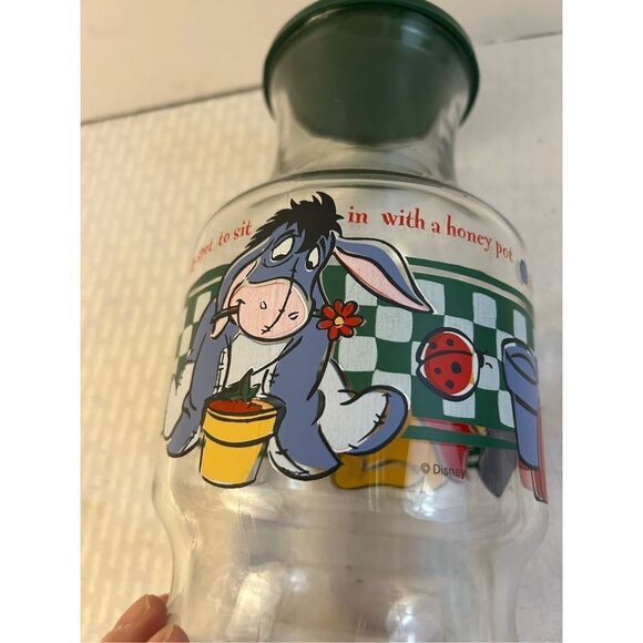 Disney Juice glass jug container Pooh Eeyore "A Garden is a friendly spot to sit - Picture 6 of 6